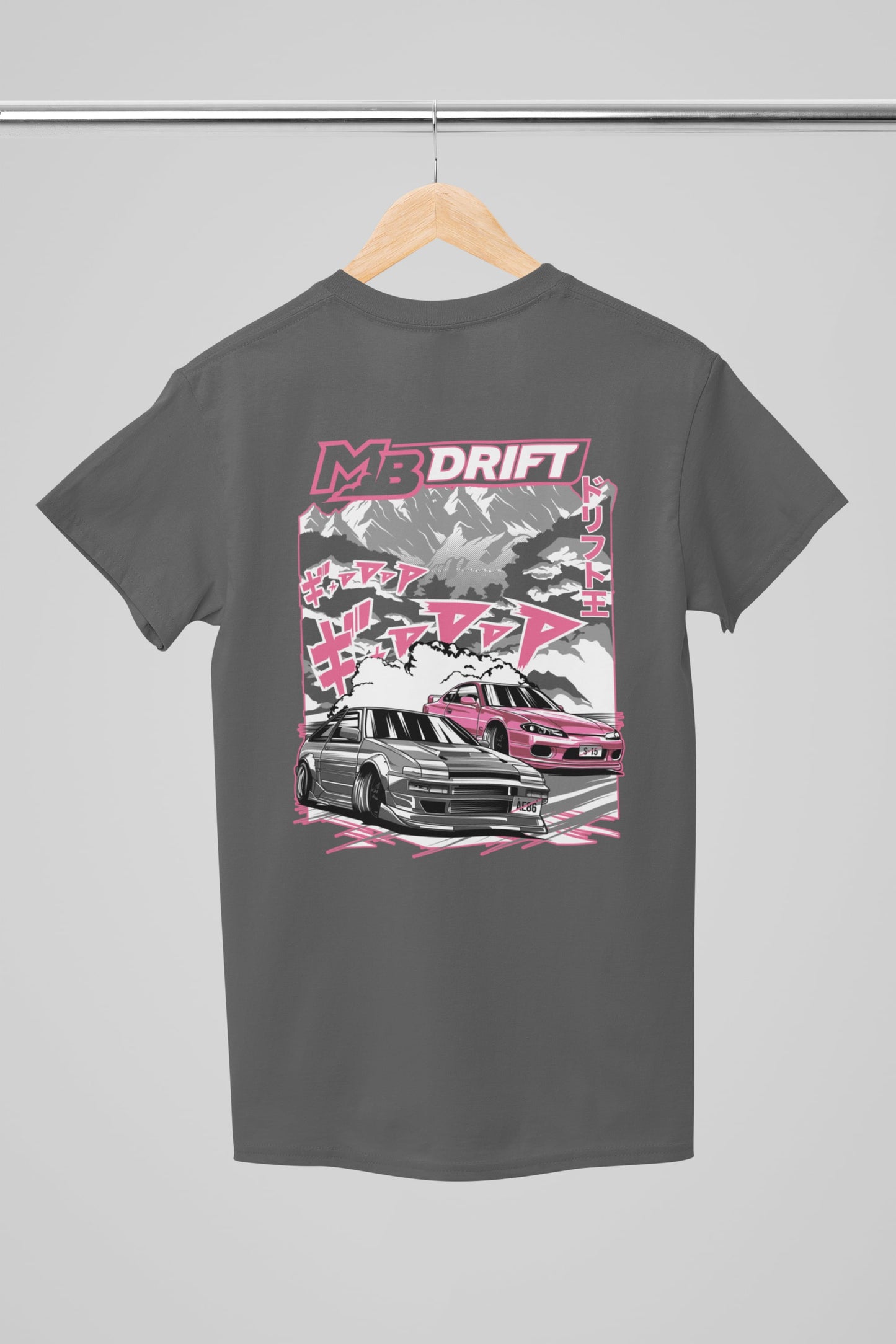 1 MB Drift 2024 Grey T-Shirt, Touge Design